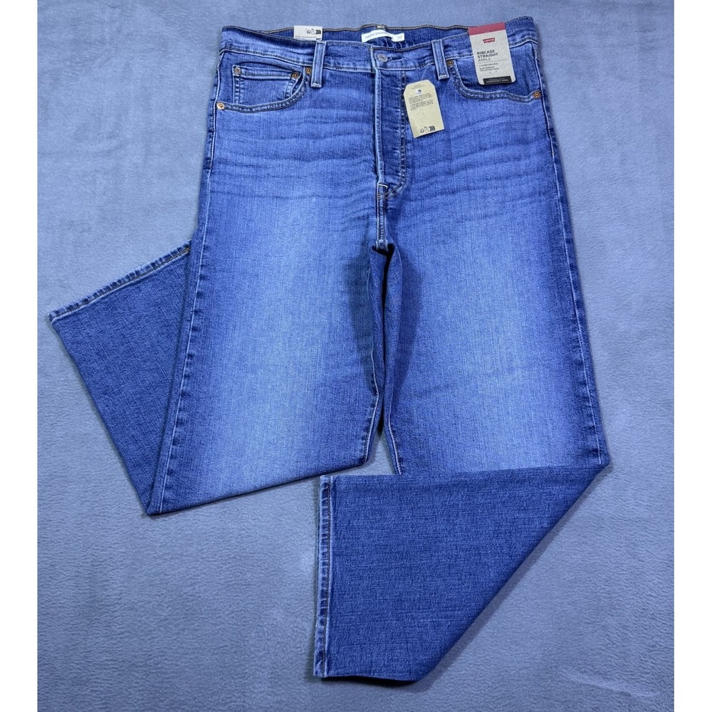 Levis Jeans Womens 32x27 Ribcage Ankle Straight Highrise Rodeo Ranch USA NEW